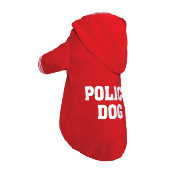 Bluza czerwona POLICE DOG r.4/6 kg