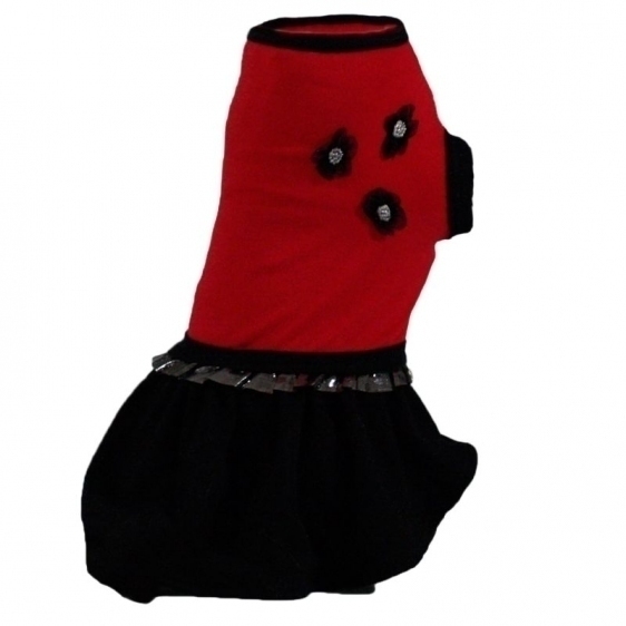 Sukienka czarno/czerwona r.0/1,3 kg